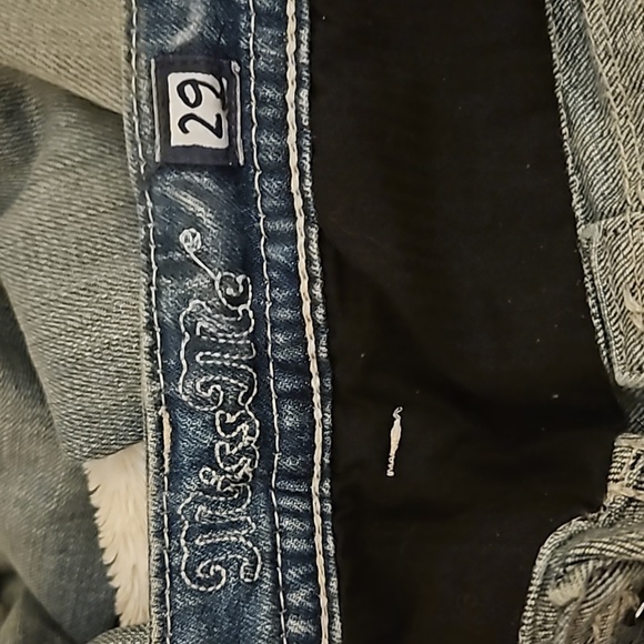 MISS ME Lace JE8005B2L Bootcut Light Wash Lowrise Jeans - Picture 6 of 11